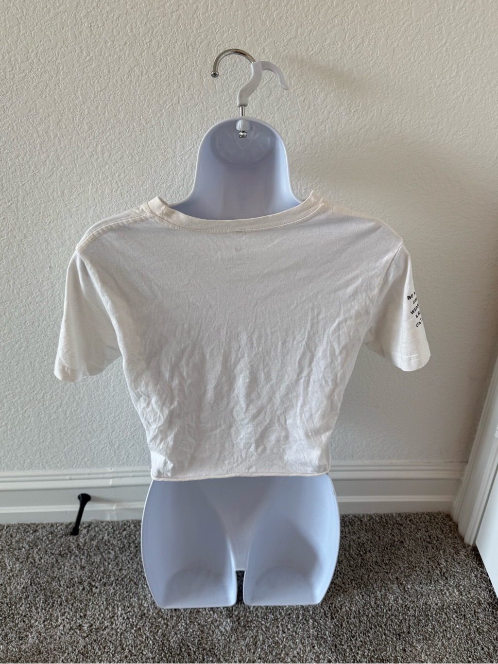 Love Fitness White Crop Top Tee With Pineapple Graphic Logo — image 3 of 5